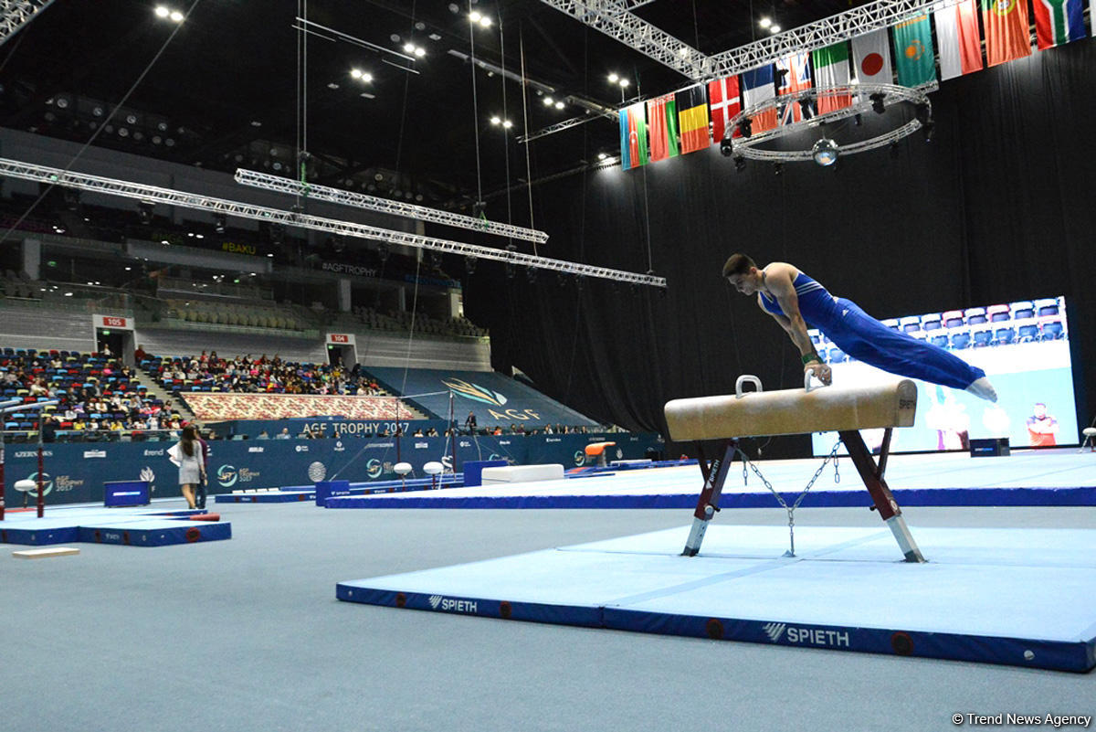 Bakıda idman gimnastikası üzrə Dünya kubokunun iştirakçılarının yoxlama məşqi keçirilib (FOTO)