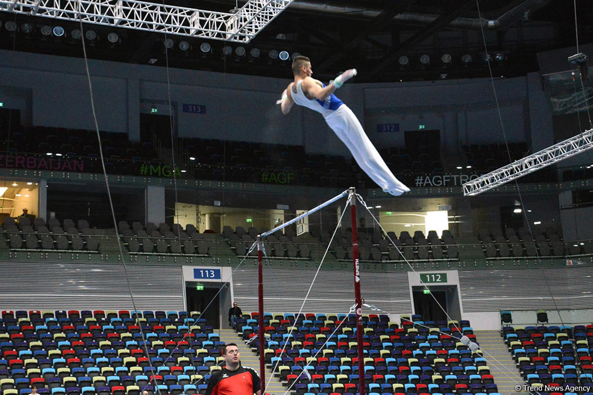 Bakıda idman gimnastikası üzrə Dünya kubokunun iştirakçılarının yoxlama məşqi keçirilib (FOTO)
