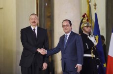 Azərbaycan və Fransa prezidentlərinin görüşü olub (FOTO)
