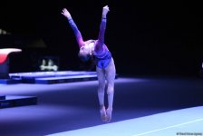 Bakıda idman gimnastikası üzrə Dünya Kuboku iştirakçılarının podium məşqləri başlayıb (FOTO)