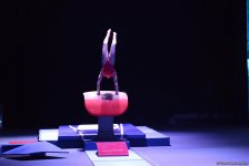 Bakıda idman gimnastikası üzrə Dünya Kuboku iştirakçılarının podium məşqləri başlayıb (FOTO)