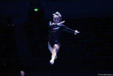 Bakıda idman gimnastikası üzrə Dünya Kuboku iştirakçılarının podium məşqləri başlayıb (FOTO)