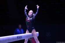 Bakıda idman gimnastikası üzrə Dünya Kuboku iştirakçılarının podium məşqləri başlayıb (FOTO)