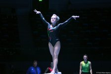 Bakıda idman gimnastikası üzrə Dünya Kuboku iştirakçılarının podium məşqləri başlayıb (FOTO)