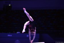 Bakıda idman gimnastikası üzrə Dünya Kuboku iştirakçılarının podium məşqləri başlayıb (FOTO)