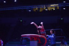 Bakıda idman gimnastikası üzrə Dünya Kuboku iştirakçılarının podium məşqləri başlayıb (FOTO)