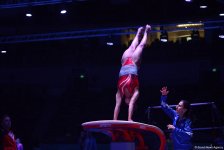 Bakıda idman gimnastikası üzrə Dünya Kuboku iştirakçılarının podium məşqləri başlayıb (FOTO)