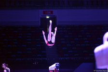 Bakıda idman gimnastikası üzrə Dünya Kuboku iştirakçılarının podium məşqləri başlayıb (FOTO)