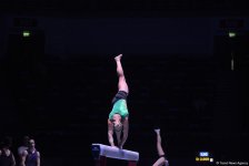 Bakıda idman gimnastikası üzrə Dünya Kuboku iştirakçılarının podium məşqləri başlayıb (FOTO)