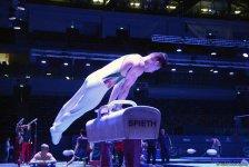 Bakıda idman gimnastikası üzrə Dünya Kuboku iştirakçılarının podium məşqləri başlayıb (FOTO)