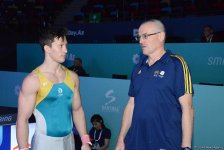 Bakıda idman gimnastikası üzrə Dünya Kuboku iştirakçılarının podium məşqləri başlayıb (FOTO)