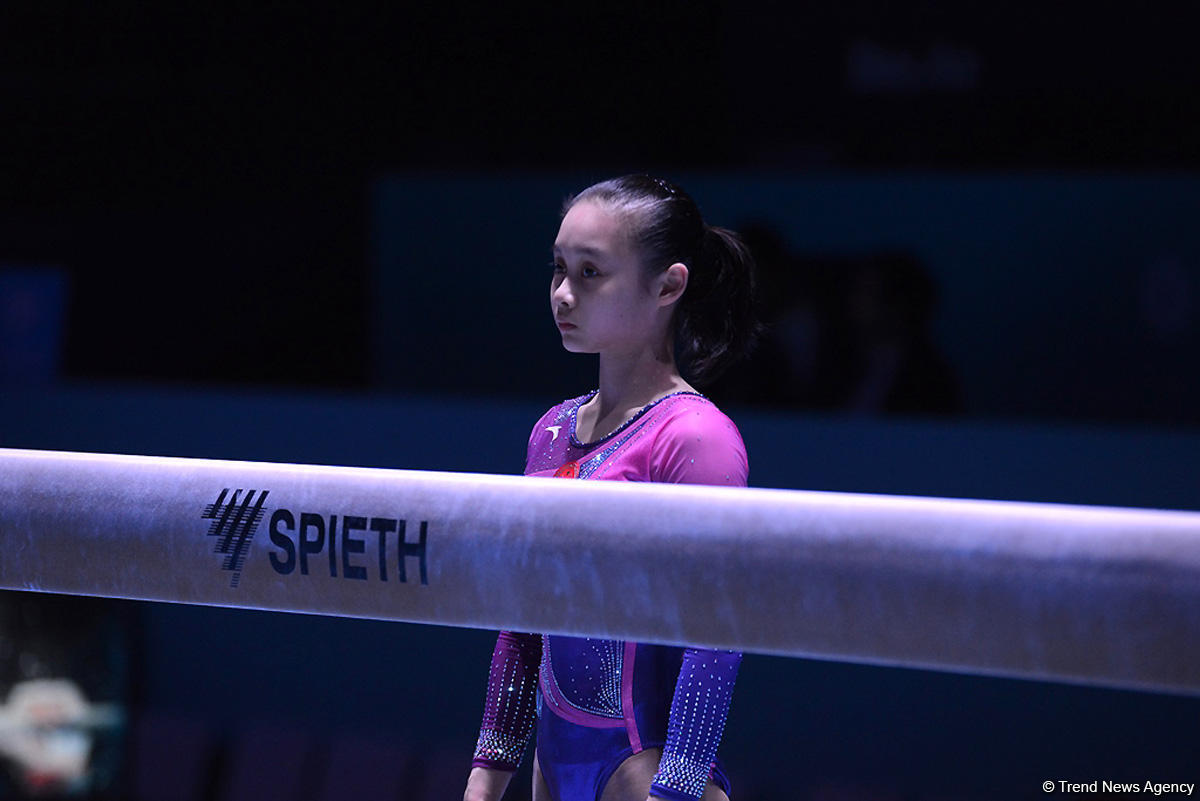 Bakıda idman gimnastikası üzrə Dünya Kuboku iştirakçılarının podium məşqləri başlayıb (FOTO)