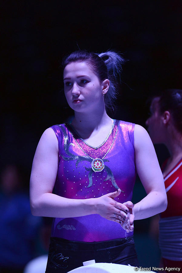 Bakıda idman gimnastikası üzrə Dünya Kuboku iştirakçılarının podium məşqləri başlayıb (FOTO)