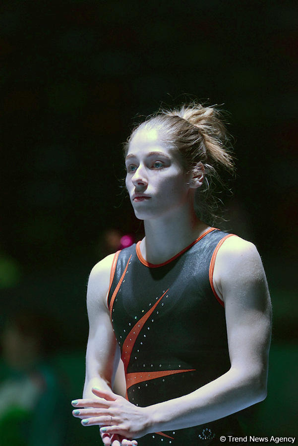Bakıda idman gimnastikası üzrə Dünya Kuboku iştirakçılarının podium məşqləri başlayıb (FOTO)