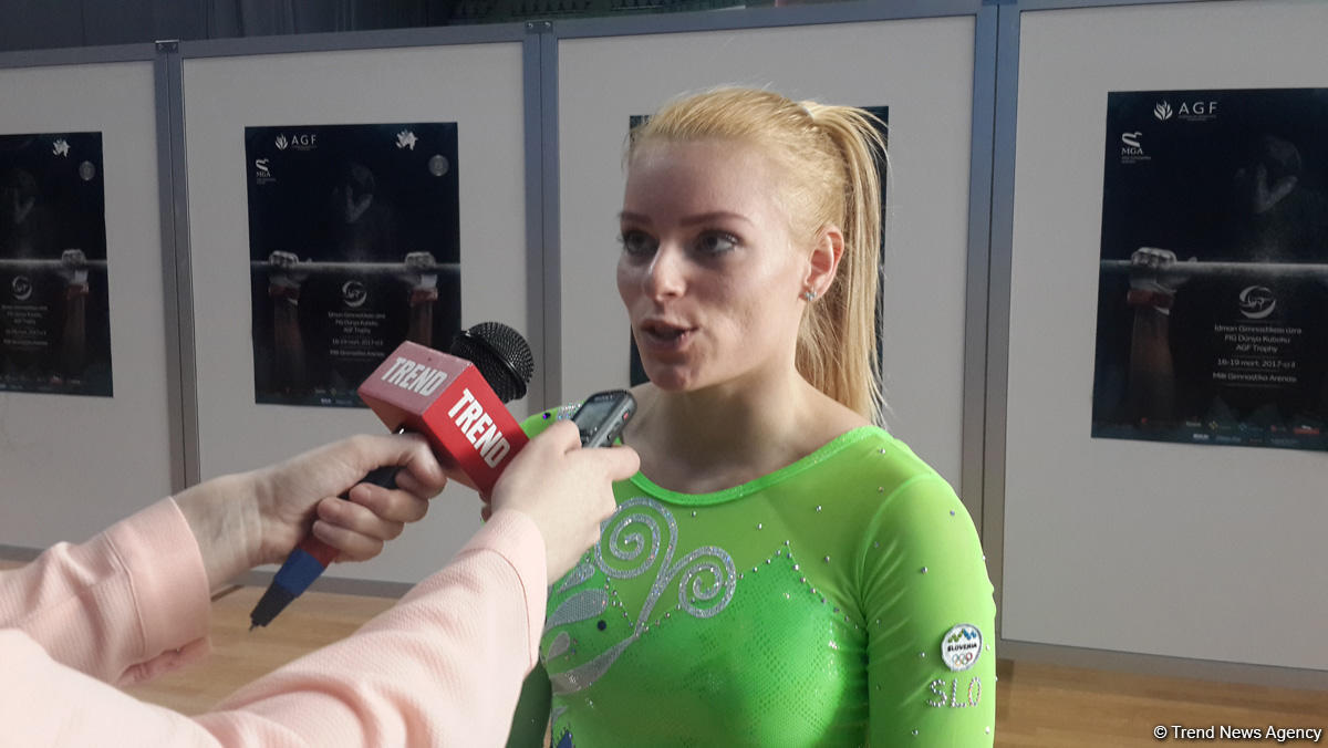 Sloveniya gimnastı: Bakıda Dünya Kuboku ən yüksək səviyyədə təşkil olunub (FOTO)