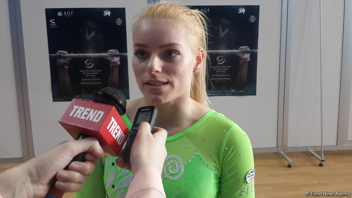 Sloveniya gimnastı: Bakıda Dünya Kuboku ən yüksək səviyyədə təşkil olunub (FOTO)