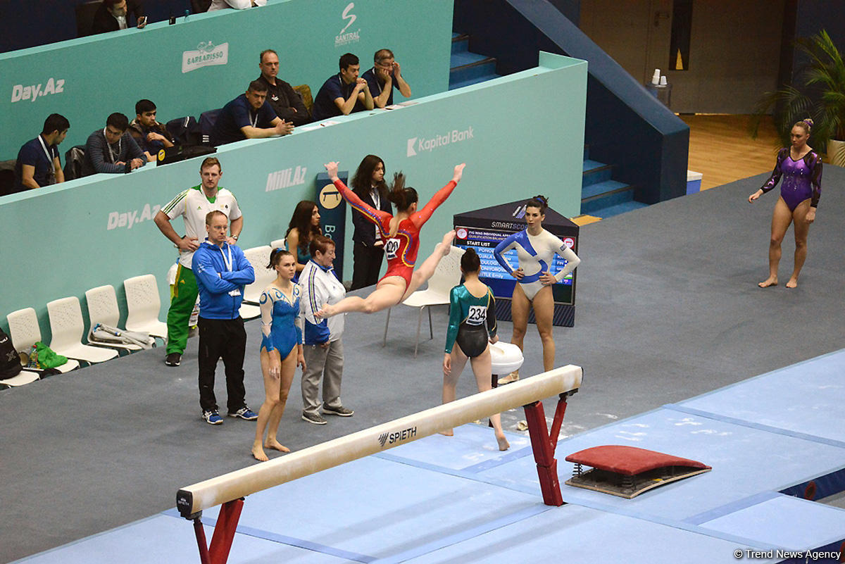 Bakıda idman gimnastikası üzrə Dünya Kubokunun ikinci günü başladı (FOTO)