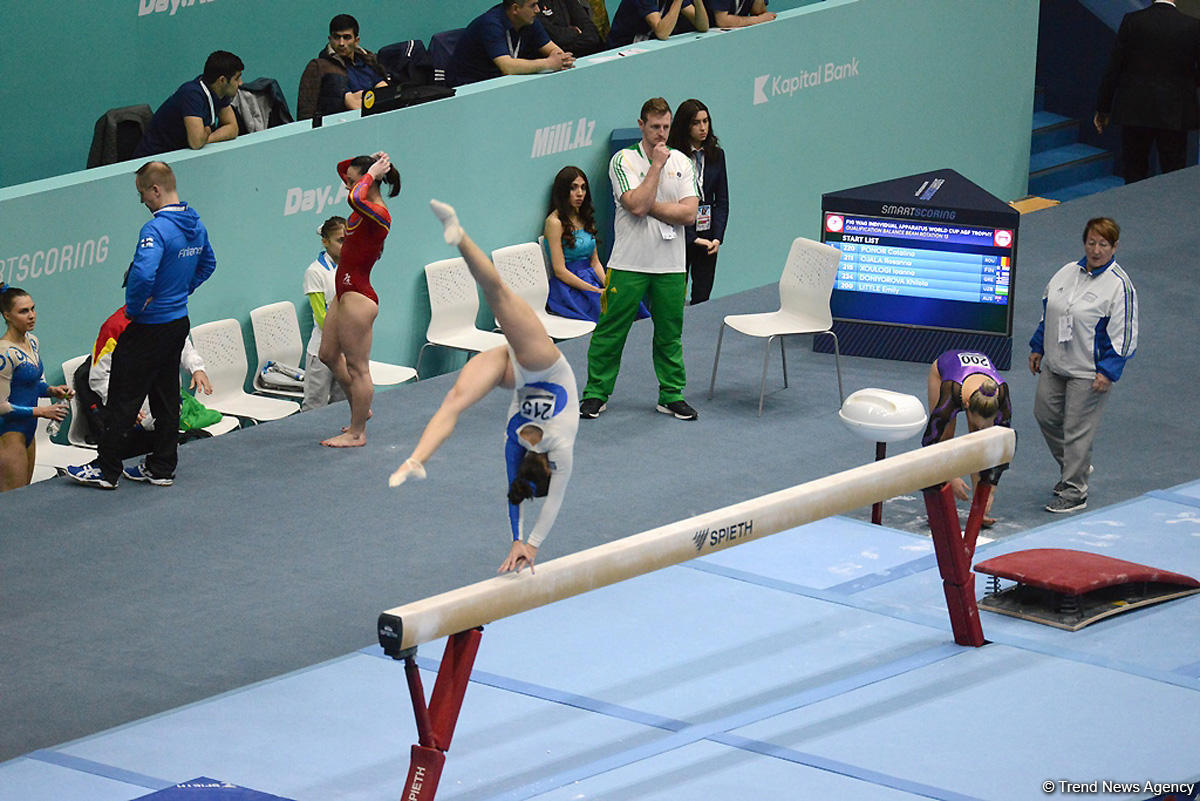 Bakıda idman gimnastikası üzrə Dünya Kubokunun ikinci günü başladı (FOTO)