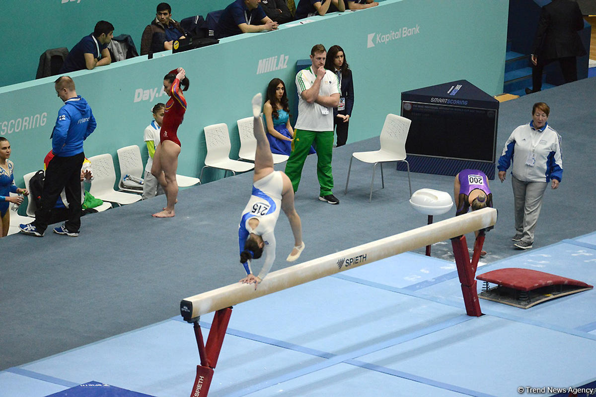 Bakıda idman gimnastikası üzrə Dünya Kubokunun ikinci günü başladı (FOTO)
