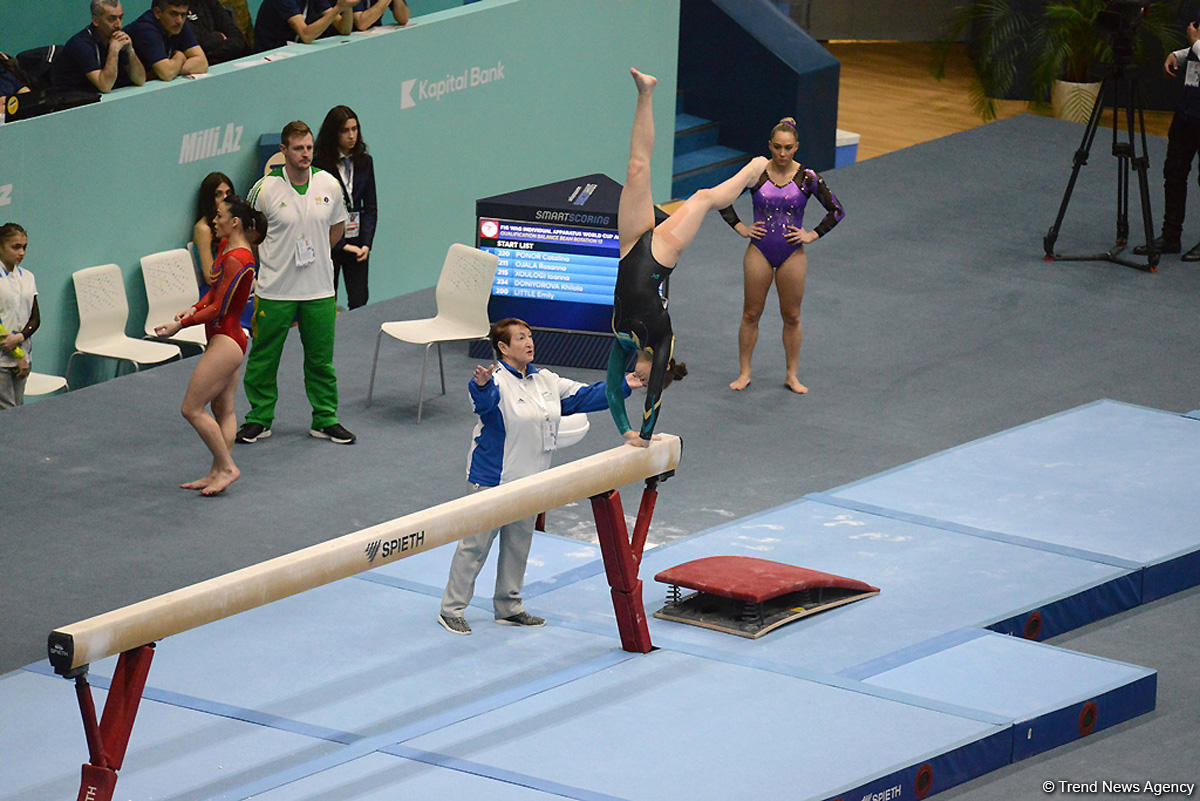 Bakıda idman gimnastikası üzrə Dünya Kubokunun ikinci günü başladı (FOTO)