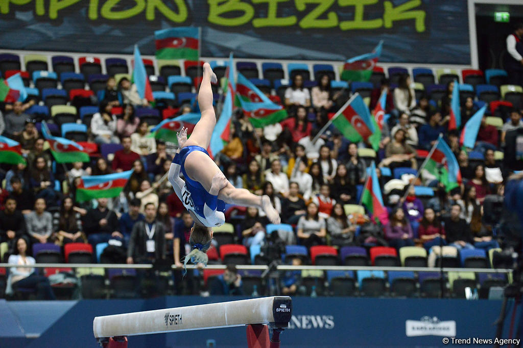 Bakıda idman gimnastikası üzrə Dünya Kubokunun ikinci günü başladı (FOTO)