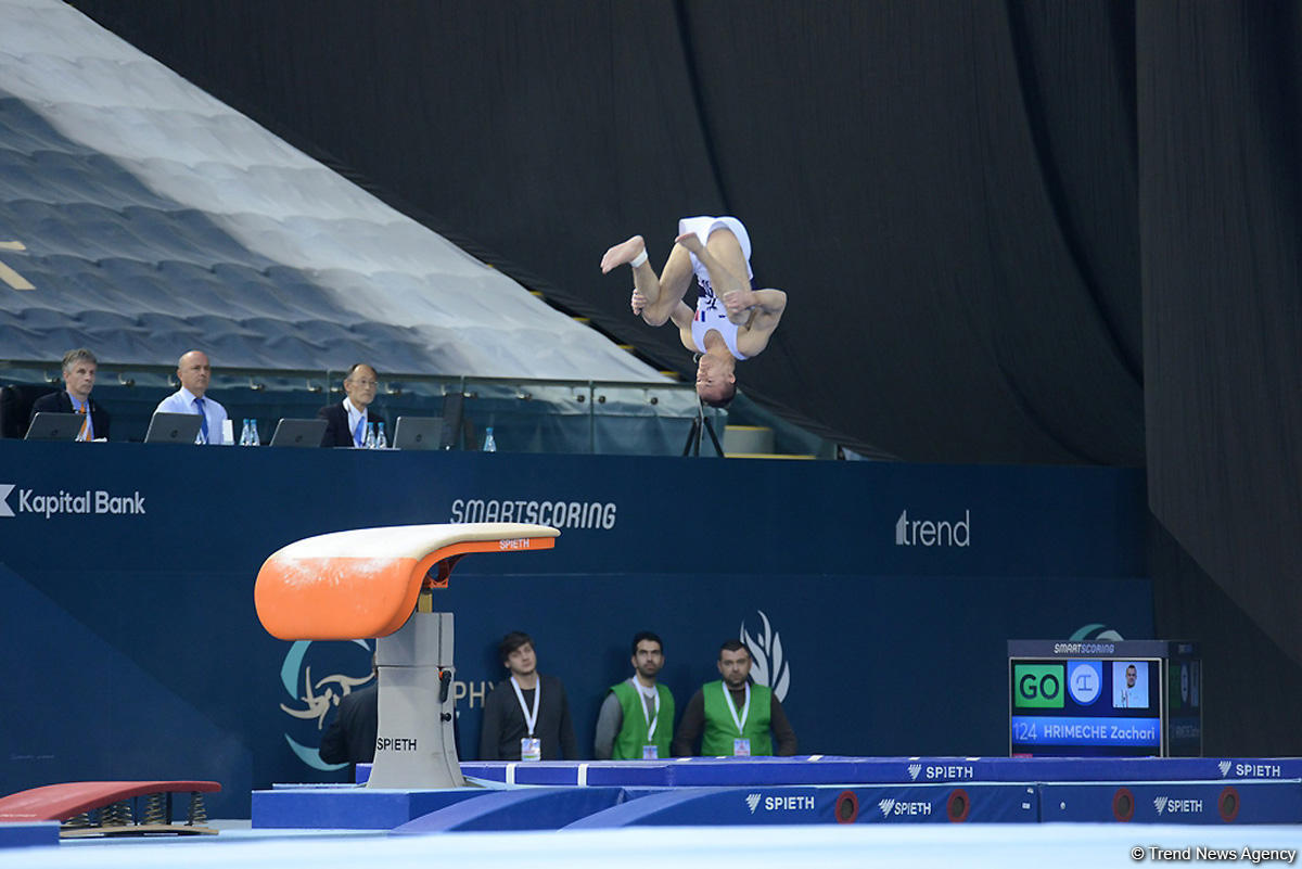 Bakıda idman gimnastikası üzrə Dünya Kubokunun dördüncü günü FOTOLARDA