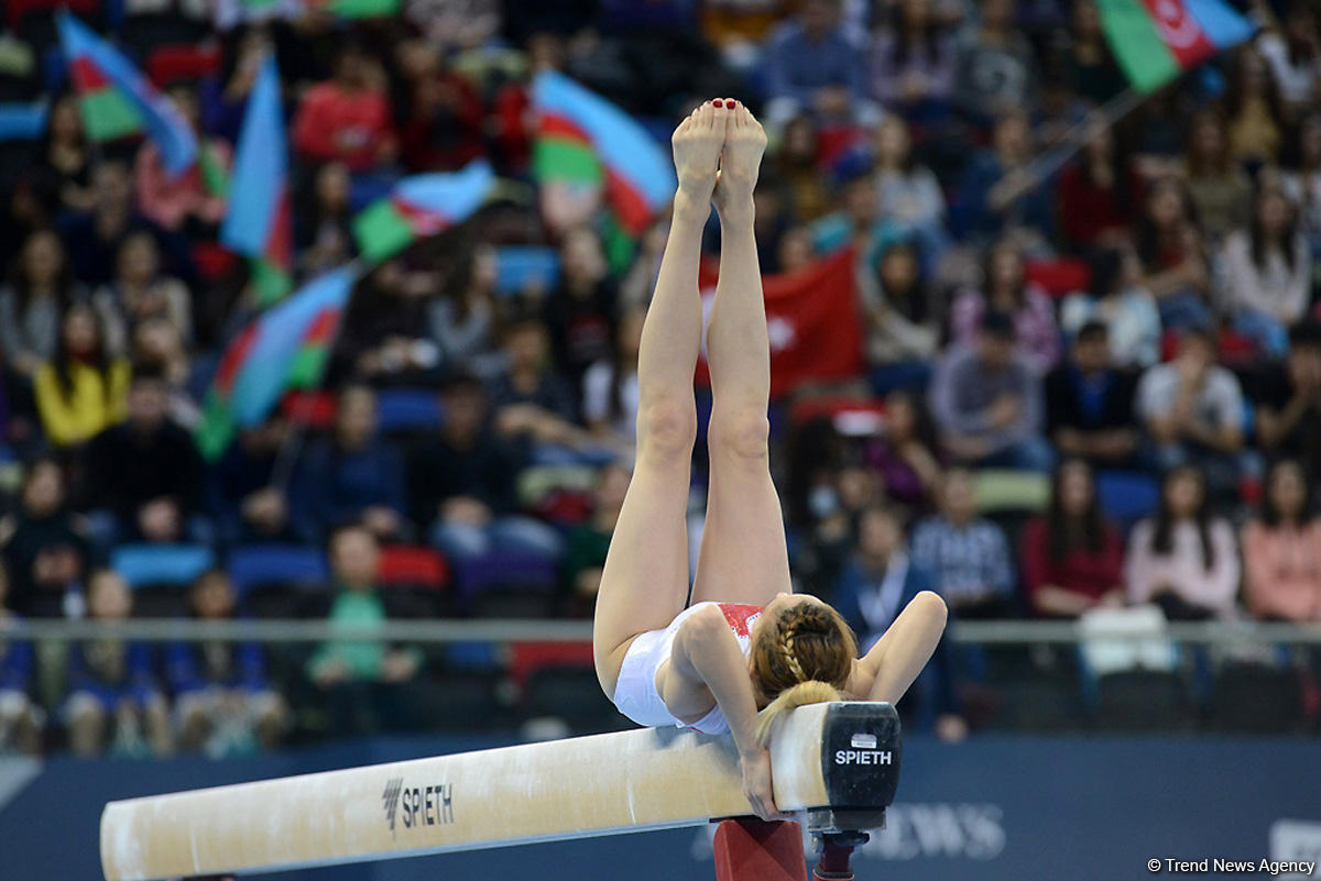 Bakıda idman gimnastikası üzrə Dünya Kubokunun dördüncü günü FOTOLARDA