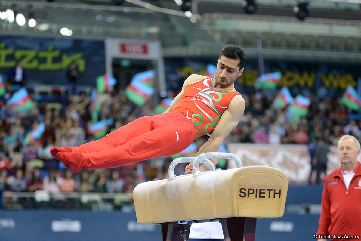 Bakıda idman gimnastikası üzrə Dünya Kubokunun dördüncü günü FOTOLARDA