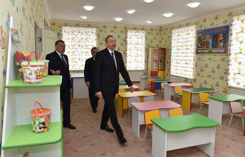 Heydər Əliyev Fondu tərəfindən Saatlıda inşa edilmiş körpələr evi-uşaq bağçasının açılışı olub (FOTO) (YENİLƏNİB)