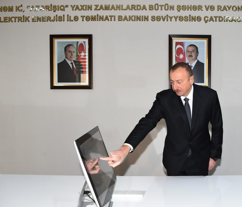 Prezident İlham Əliyev Saatlıda "Sarıcalar" yarımstansiyasının açılışında iştirak edib (FOTO) (YENİLƏNİB)