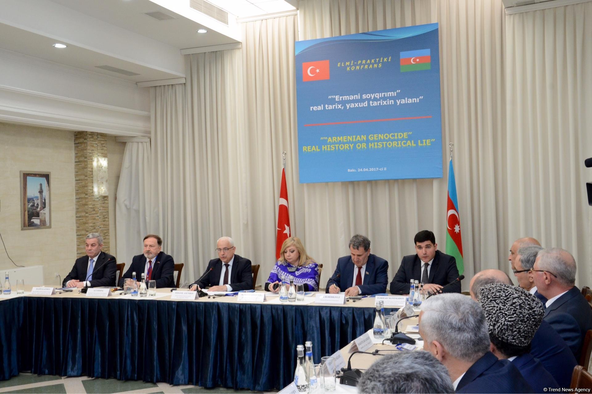Bakıda "Erməni soyqırımı" real tarix, yaxud tarixin yalanı" konfransı keçirilib (FOTO)