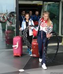 Rusiyalı gimnastlar Bakıya gəlib (FOTOREPORTAJ)