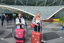 Rusiyalı gimnastlar Bakıya gəlib (FOTOREPORTAJ)