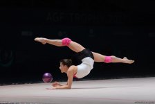Bakıda bədii gimnastika üzrə Dünya Kuboku iştirakçılarının podium məşqləri başlayıb (FOTO)