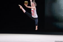 Bakıda bədii gimnastika üzrə Dünya Kuboku iştirakçılarının podium məşqləri başlayıb (FOTO)