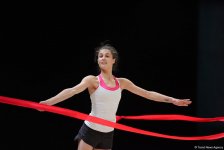 Bakıda bədii gimnastika üzrə Dünya Kuboku iştirakçılarının podium məşqləri başlayıb (FOTO)