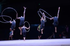 Bakıda bədii gimnastika üzrə Dünya Kuboku iştirakçılarının podium məşqləri başlayıb (FOTO)