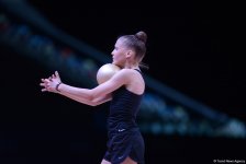 Bakıda bədii gimnastika üzrə Dünya Kuboku iştirakçılarının podium məşqləri başlayıb (FOTO)