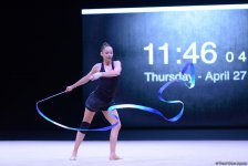 Bakıda bədii gimnastika üzrə Dünya Kuboku iştirakçılarının podium məşqləri başlayıb (FOTO)
