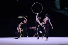 Bakıda bədii gimnastika üzrə Dünya Kuboku iştirakçılarının podium məşqləri başlayıb (FOTO)