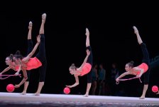 Bakıda bədii gimnastika üzrə Dünya Kuboku iştirakçılarının podium məşqləri başlayıb (FOTO)