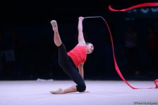 Bakıda bədii gimnastika üzrə Dünya Kuboku iştirakçılarının podium məşqləri başlayıb (FOTO)
