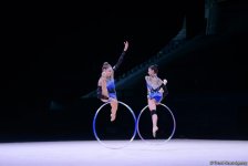 Bakıda bədii gimnastika üzrə Dünya Kuboku iştirakçılarının podium məşqləri başlayıb (FOTO)