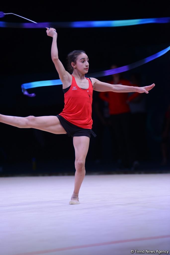 Bakıda bədii gimnastika üzrə Dünya Kuboku iştirakçılarının podium məşqləri başlayıb (FOTO)
