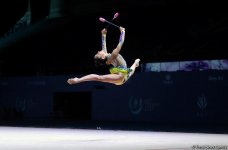 Bədii gimnastika üzrə Dünya Kuboku yarışlarında ən yaxşı məqamlar - ikinci gün (FOTO)