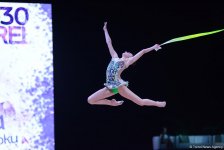 Bədii gimnastika üzrə Dünya Kuboku yarışlarında ən yaxşı məqamlar - ikinci gün (FOTO)