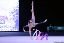 Bədii gimnastika üzrə Dünya Kuboku yarışlarında ən yaxşı məqamlar - ikinci gün (FOTO)