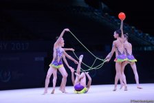 Bədii gimnastika üzrə Dünya Kuboku yarışlarında (FOTO)