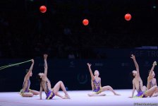 Bədii gimnastika üzrə Dünya Kuboku yarışlarında (FOTO)