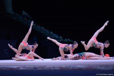 Bədii gimnastika üzrə Dünya Kuboku yarışlarında (FOTO)